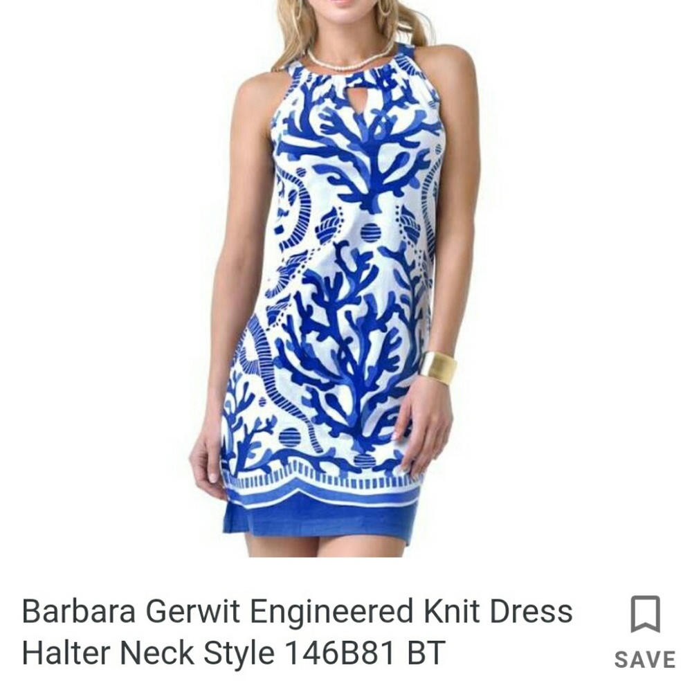 Barbara Gerwit resort-style halter sundress M